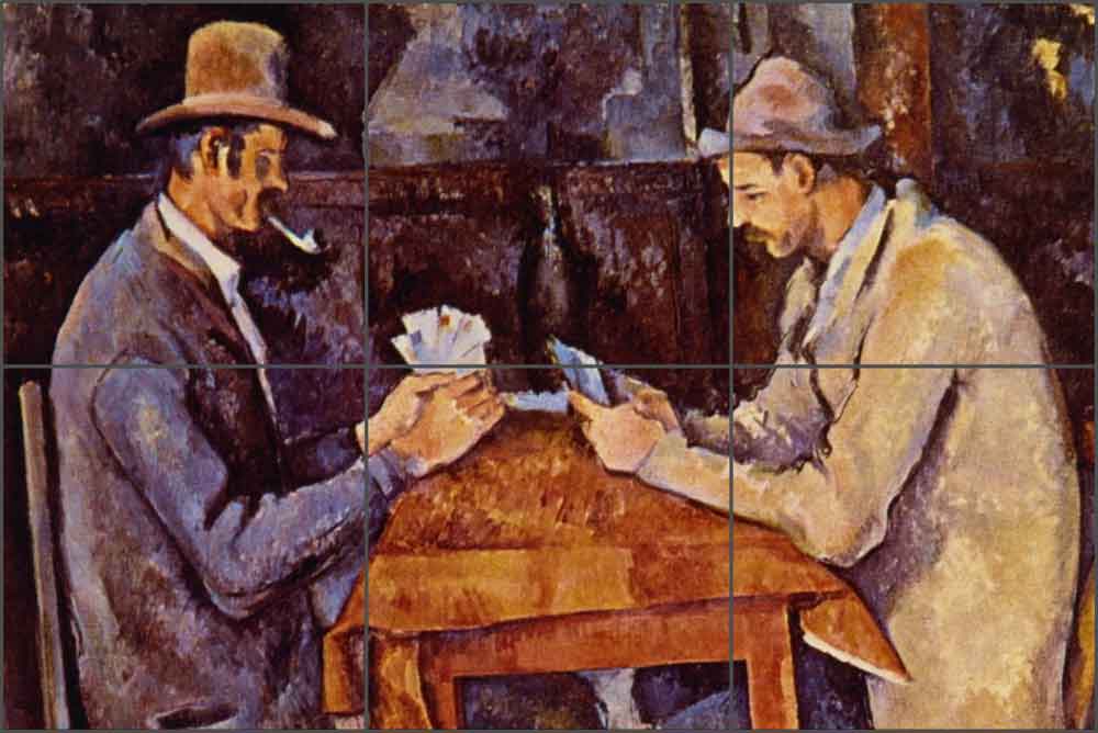 The Card Players by Paul Cezanne Ceramic Tile Mural - 523002