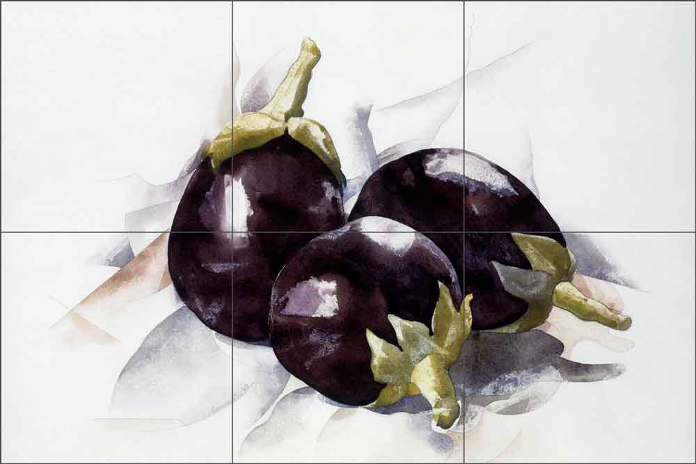 Eggplants by Charles Demuth Ceramic Tile Mural CD004