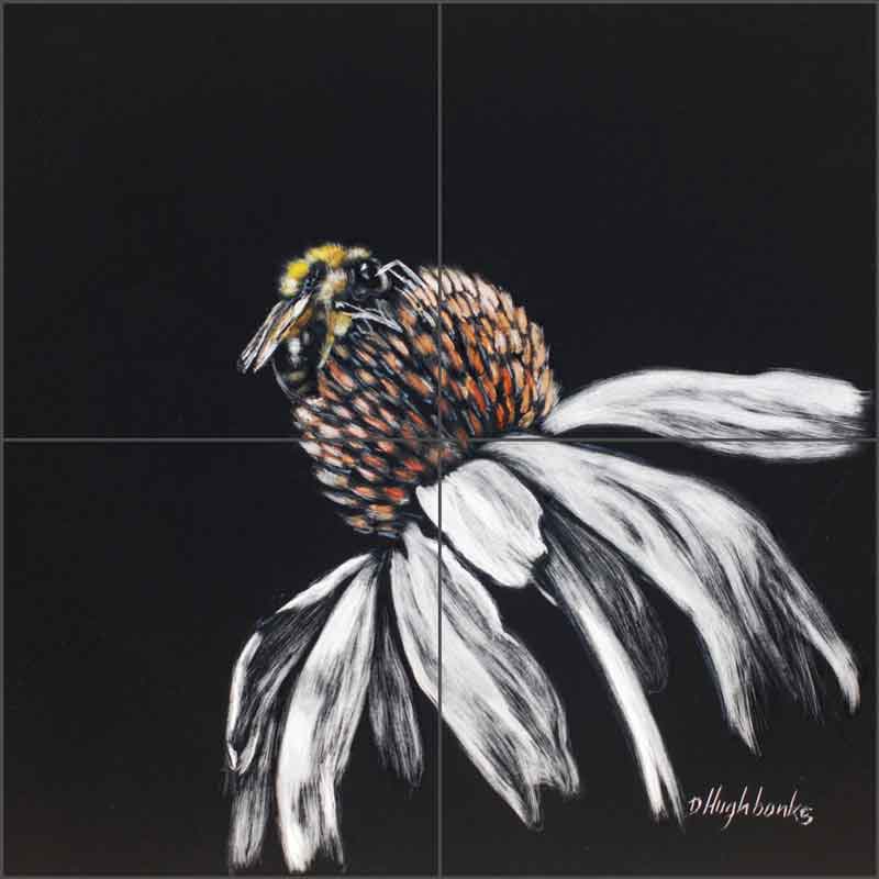 Bee Happy by Diane Hughbanks Ceramic Tile Mural - DHA040
