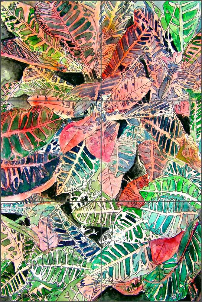 Croton Plant by Derek McCrea Ceramic Tile Mural DMA040
