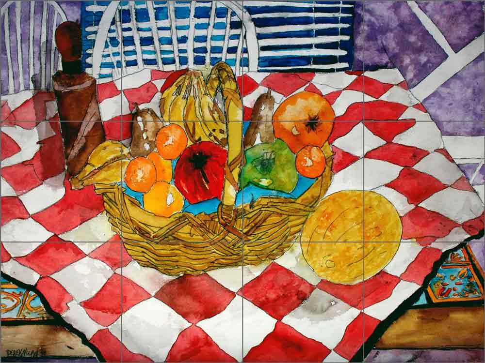 Fruit Still Life III by Derek McCrea Ceramic Tile Mural DMA051