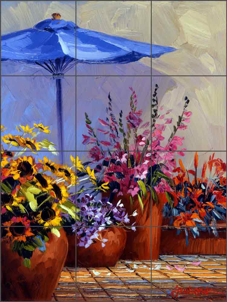 Fresh Flowers by Mikki Senkarik Ceramic Tile Mural - MSA011