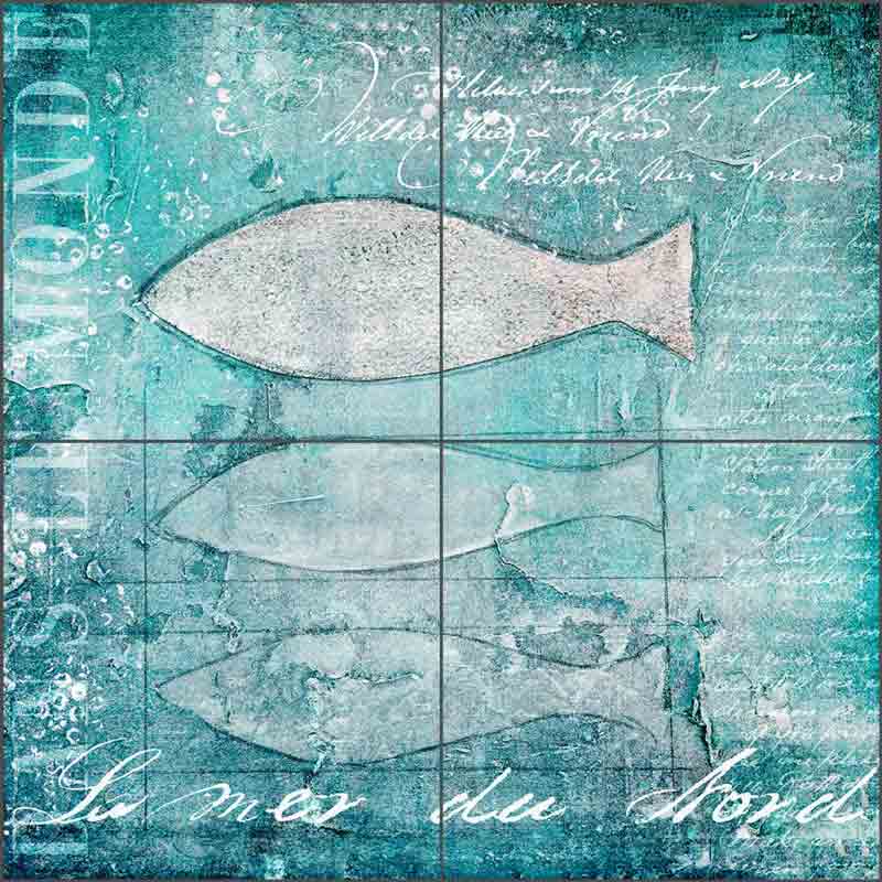 Down by the Sea 3 by Andrea Haase Ceramic Tile Mural OB-HAA0868