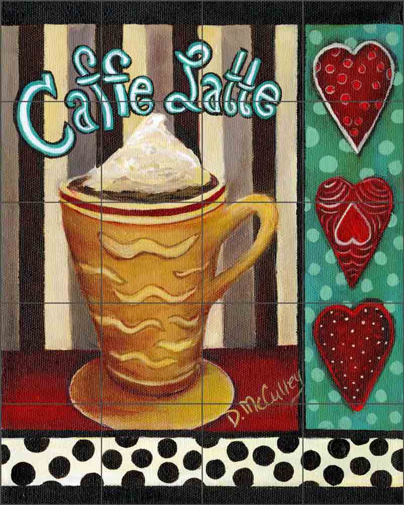 Caffe Latte by Debbie McCulley Ceramic Tile Mural POV-DM019