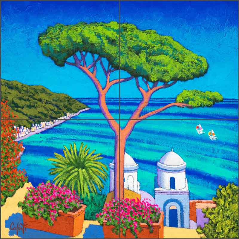 Azure Bay by Stefano Calisti Ceramic Tile Mural POV-SC001