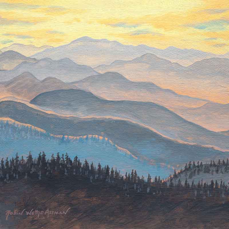 Appalachian Mountains in Winter by Robin Wethe Altman Accent & Decor Tile RWA042AT