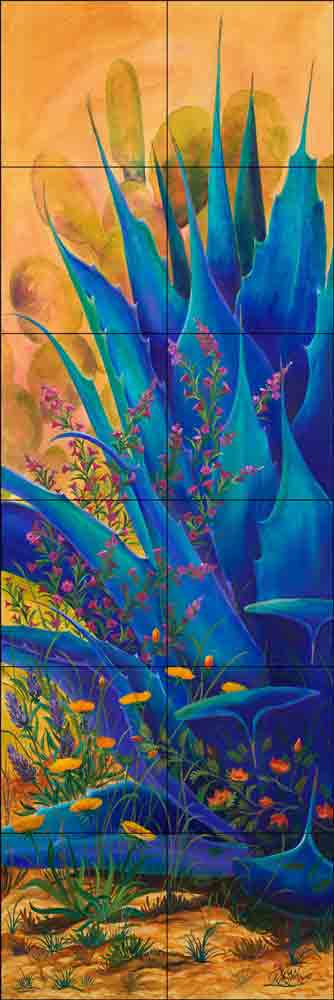 Agave Garden by Susan Libby Ceramic Tile Mural SLA101
