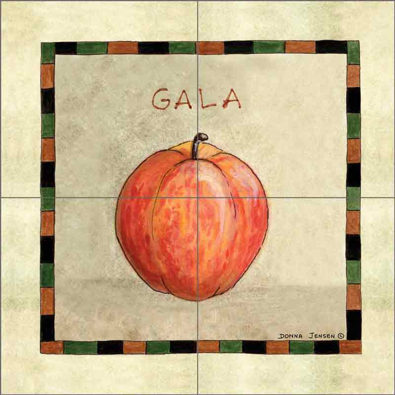 Gala Apple by Donna Jensen Ceramic Tile Mural DJ041