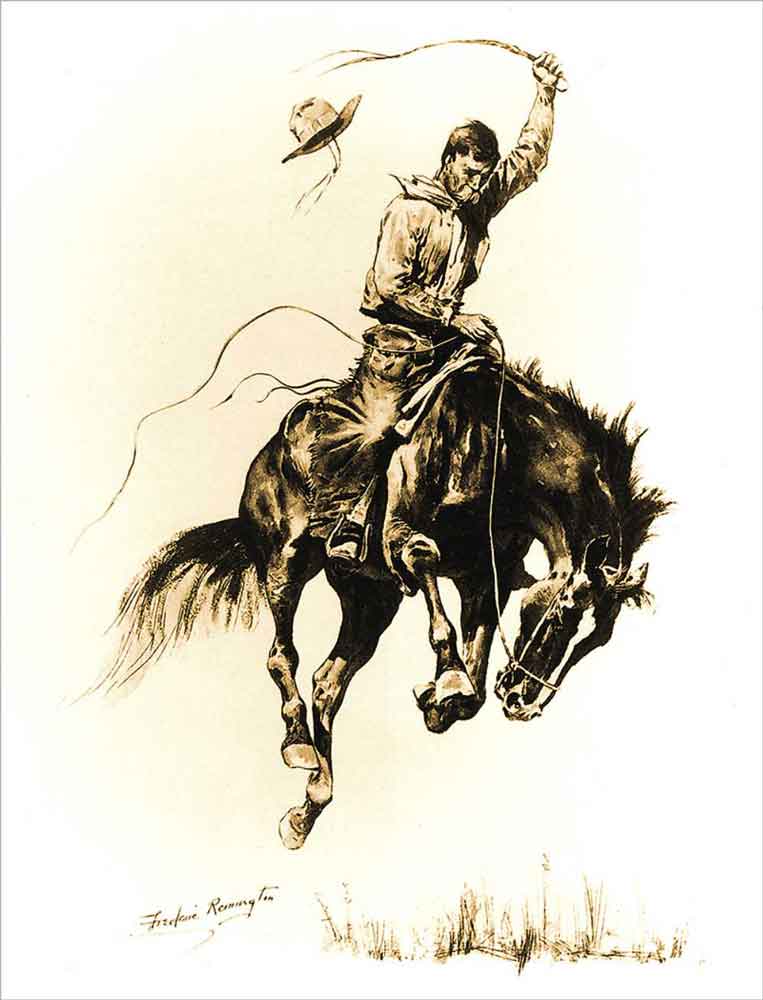A Running Bucker by Frederic Remington Ceramic Accent & Decor Tile FR2003AT