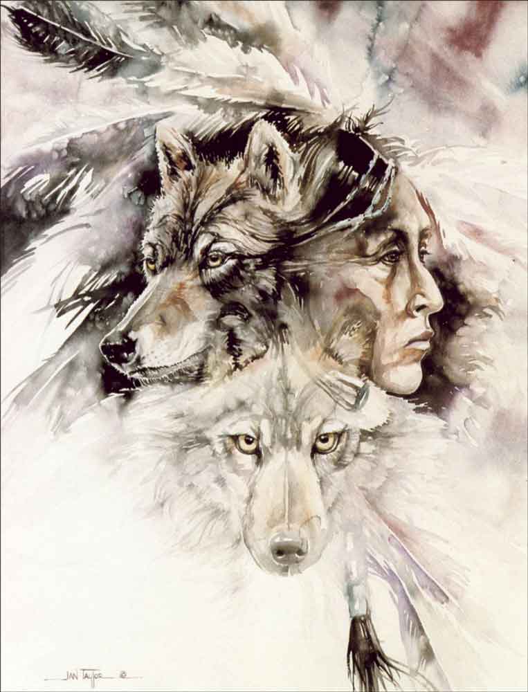 Vision of the Lobo by Jan Taylor Ceramic Accent & Decor Tile JTA011AT