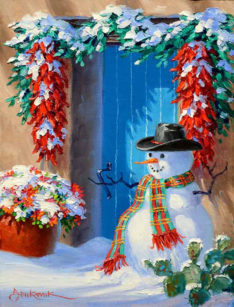 Christmas Cheer by Mikki Senkarik Ceramic Accent & Decor Tile MSA284AT