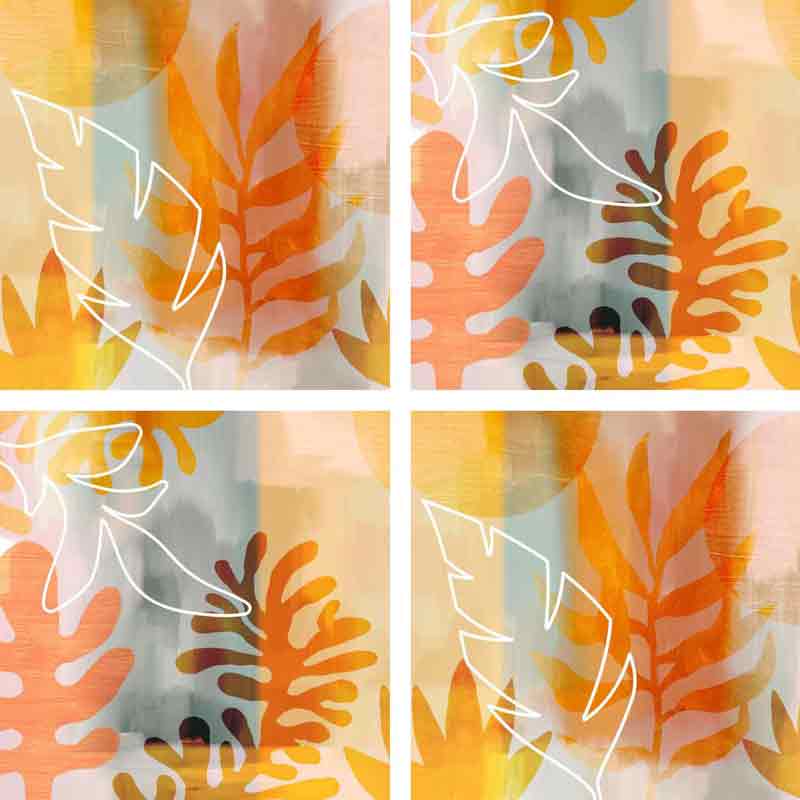 Plantas Tropicales by Andrea Hasse Ceramic Accent & Decor Tile Set OB-HAA0770aATSet