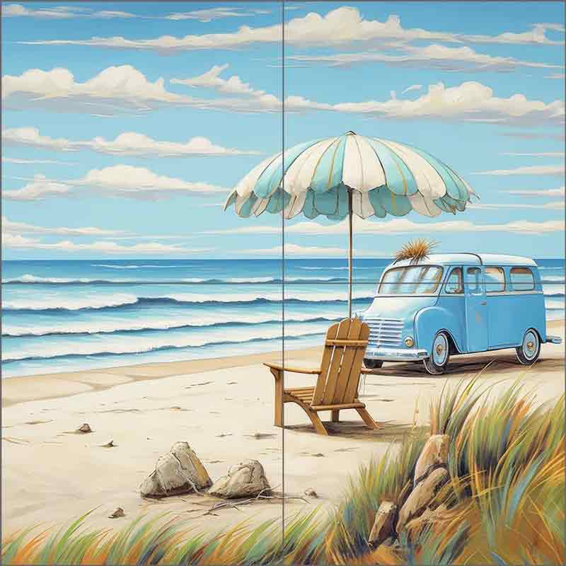 Eternal Sunshine - Coastal Embrace 307 by Irena Orlov Ceramic Tile Mural OB-ORL24579-343CS