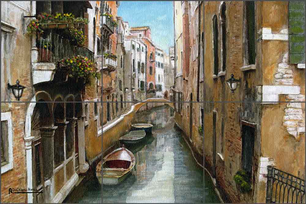 The Canal by Angelica Di Chiara Ceramic Tile Mural ADCH006