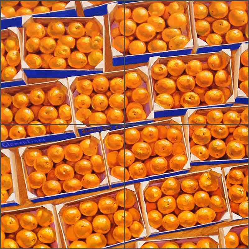 Clementines by Beaman Cole Ceramic Tile Mural - BCA011
