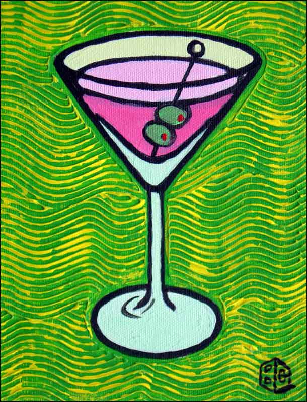 Green Martini by Beaman Cole Ceramic Accent & Decor Tile - BCA037AT