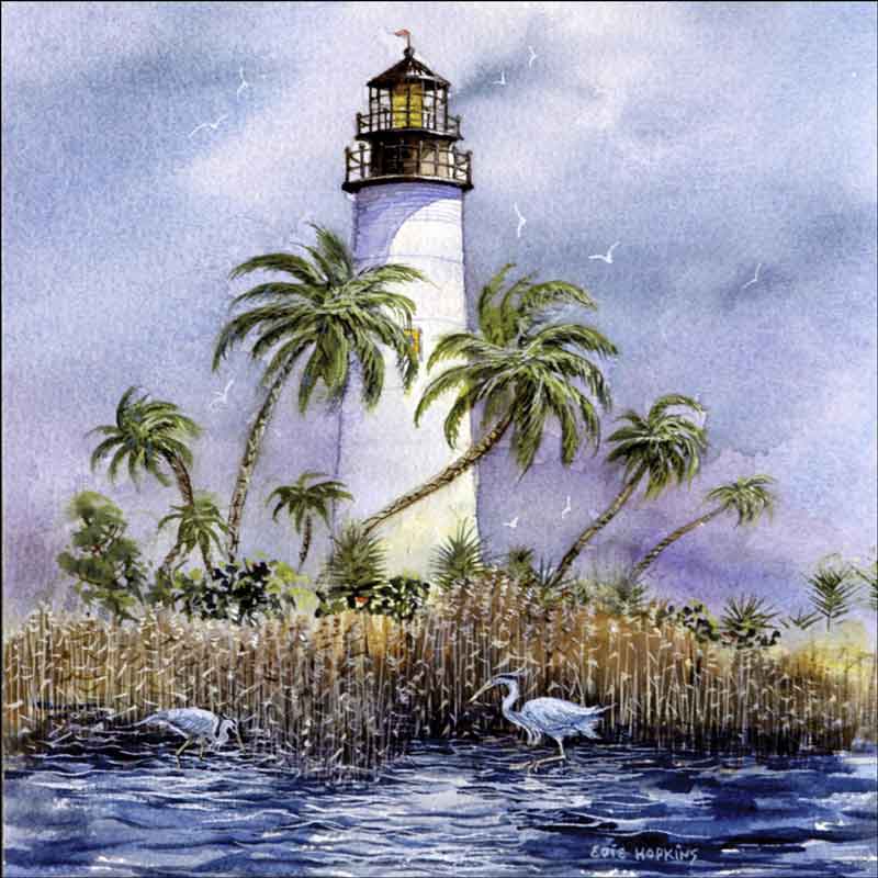 Light at Key West by Edie Hopkins Ceramic Accent & Decor Tile - CCI-EH75AT