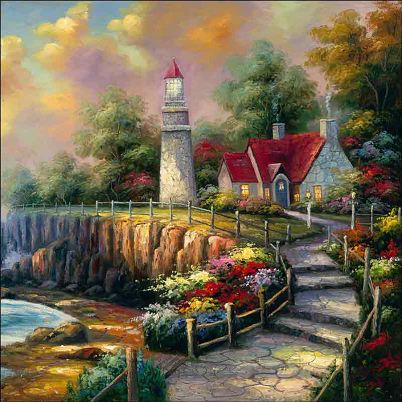 Stoney Point Light by C. H. Ching Ceramic Accent & Decor Tile - CH083AT