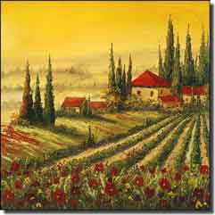 A New Day by C. H. Ching Ceramic Accent Tile - CHC088AT