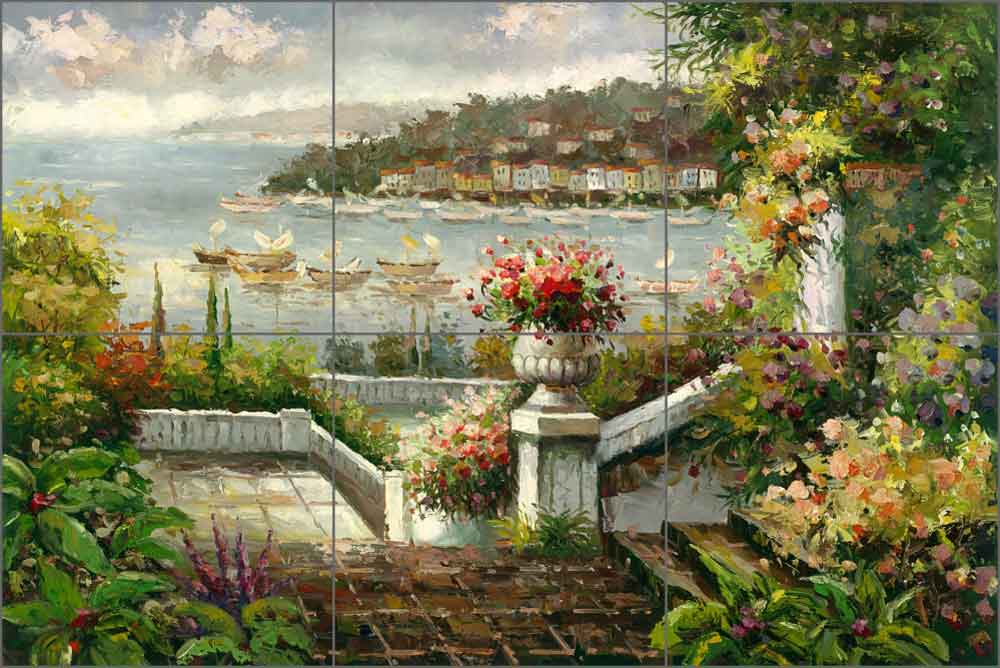 Anchorage Overlook by C. H. Ching Ceramic Tile Mural - CHC103