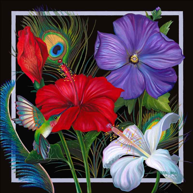 Sweet Nectar - Square by Nancy Jacey Ceramic Accent & Decor Tile - CPA-NJ14055AT