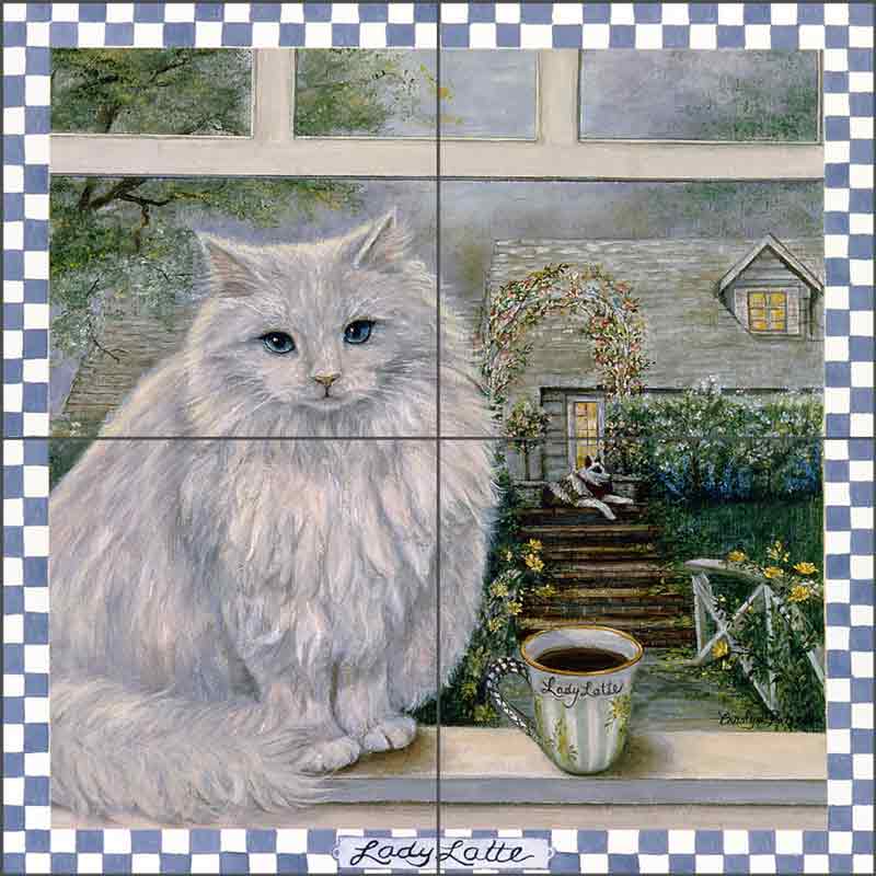 Lady Latte by Carolyn Paterson Ceramic Tile Mural CPA008