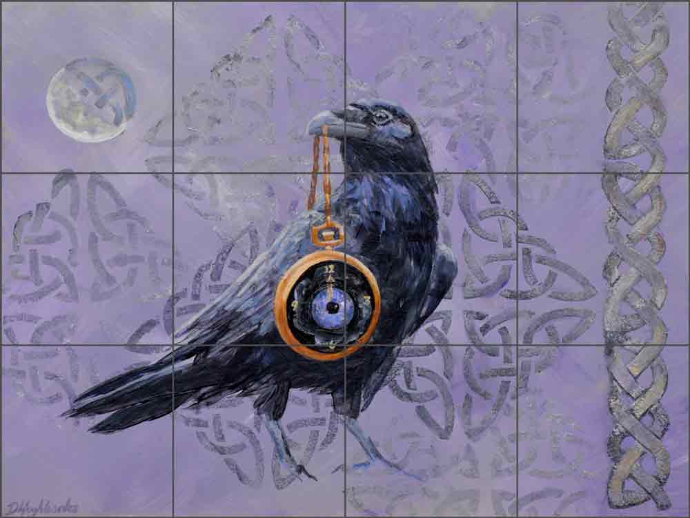Raven's Watch by Debbie Hughbanks Ceramic Tile Mural - DHA053