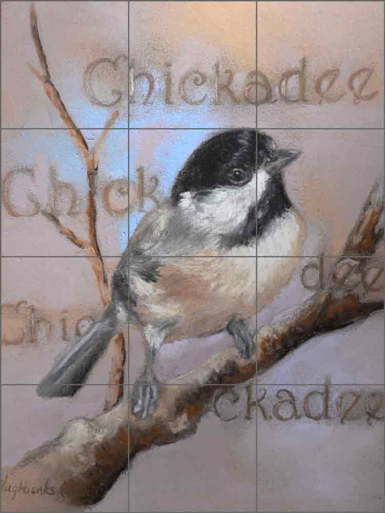Chickadee by Debbie Hughbanks Ceramic Tile Mural - DHA061