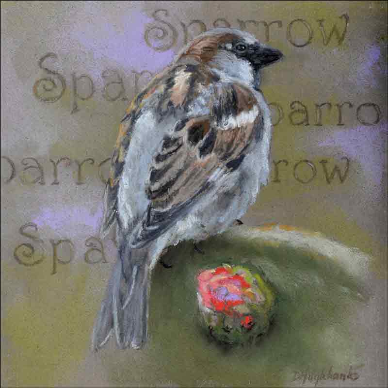 Sparrow by Debbie Hughbanks Ceramic Accent & Decor Tile - DHA073AT