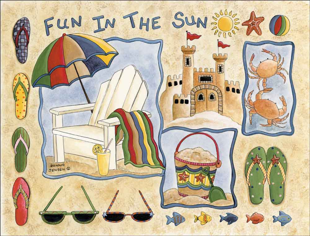 Fun in the Sun by Donna Jensen Ceramic Accent & Decor Tile - DJ019AT