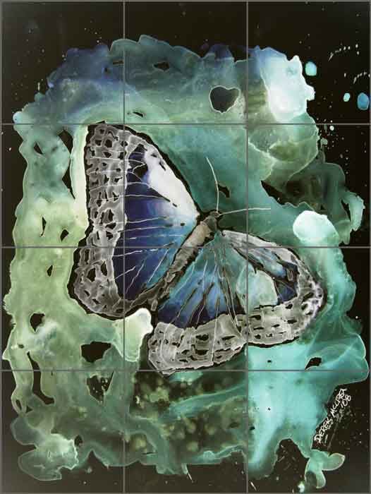 Monarch Butterfly II by Derek McCrea Ceramic Tile Mural DMA042