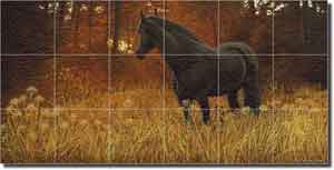 Ryan Horse Equine Glass Wall Floor Tile Mural 36" x 18" - EWH-LMR001