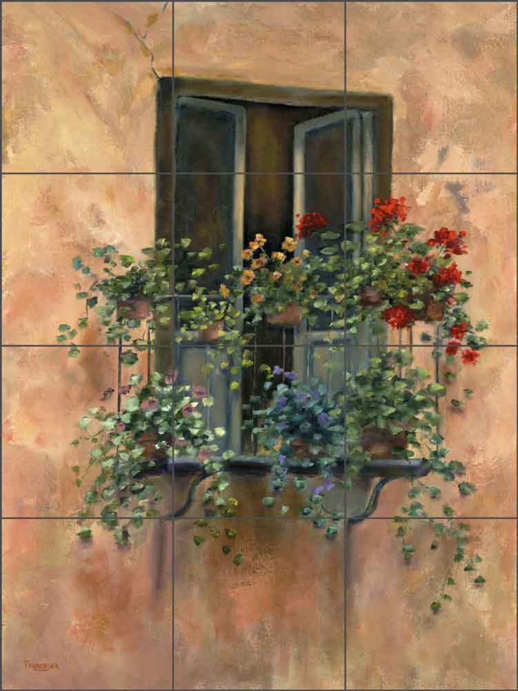 Balcony I by Francesca Martinelli Ceramic Tile Mural - FMA003