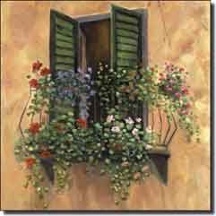 Martinelli Tuscan Balcony Ceramic Accent Tile 6" x 6" - FMA004AT2