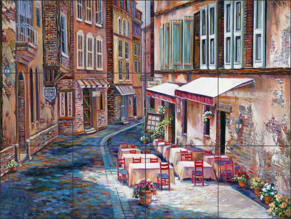 Afternoon in Albi by Ginger Cook Ceramic Tile Mural - GCS016