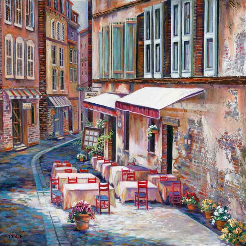 Afternoon in Albi by Ginger Cook Ceramic Accent & Decor Tile - GCS016AT