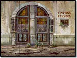 Cook Tuscan Tavern Tumbled Marble Tile Mural 16" x 12" - GCS021