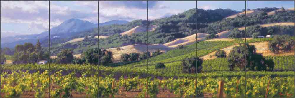 Song of the Wine Country by June Carey Ceramic Tile Mural GW-JC003