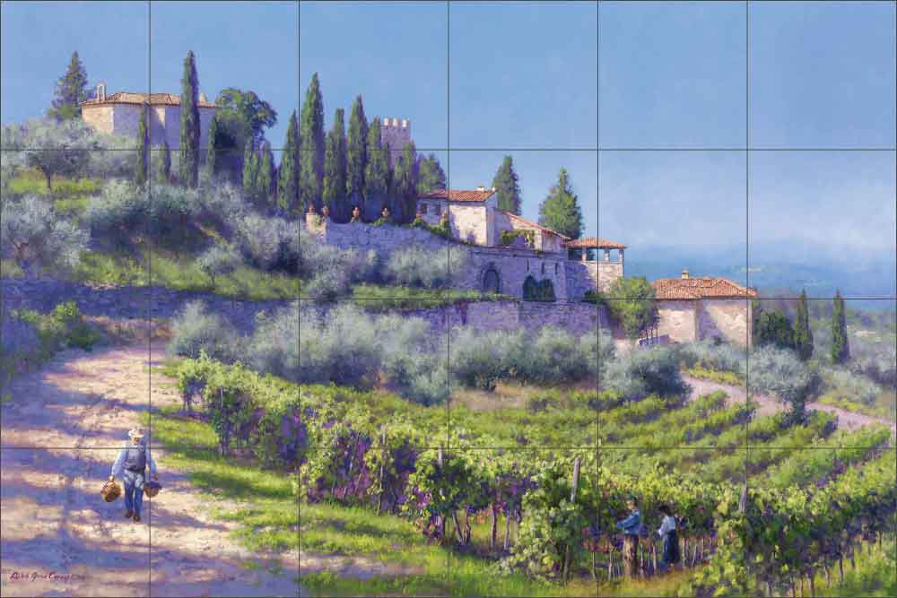 Lost in a View by June Carey Ceramic Tile Mural - GW-JC008