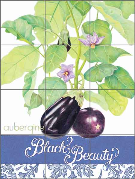 Black Beauty by Joan Chamberlain Ceramic Tile Mural - JC5-013