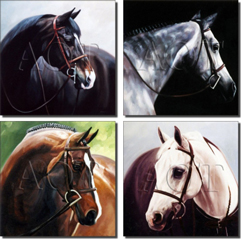 Crawford Horse Accent Tile Set 6" x 6" - JCA-ATSet1