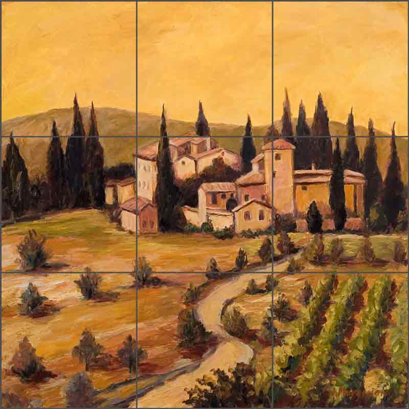 Vineyard I by Joanne Morris Margosian Ceramic Tile Mural - JM049
