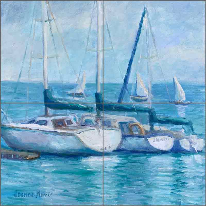Sold Sailboats by Joanne Morris Ceramic Tile Mural JM129