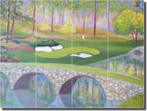 Lee Golf Augusta Ceramic Tile Mural 24" x 18" - KLA016
