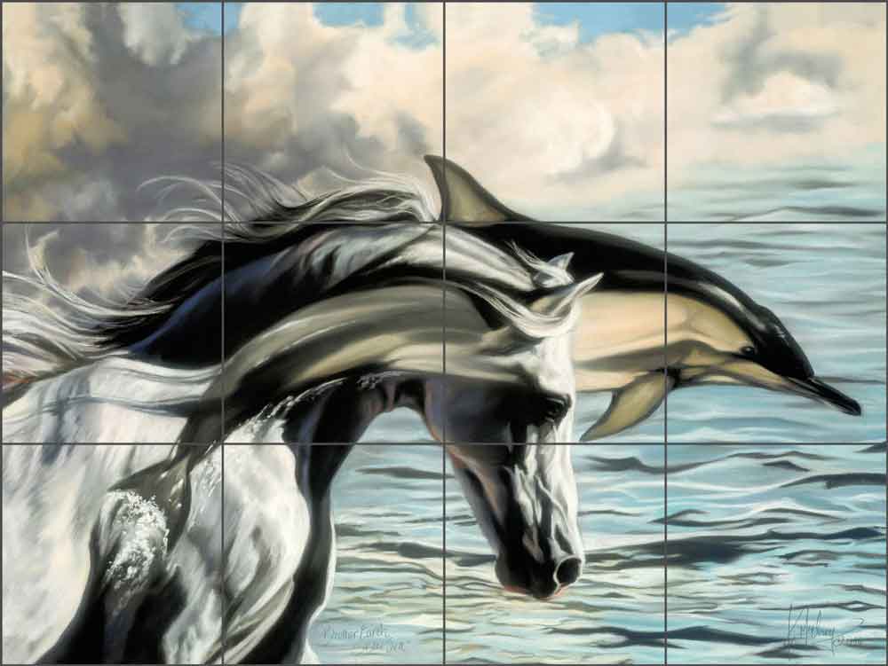 Brother Earth, Sister Sea by Kim McElroy Ceramic Tile Mural - KMA002