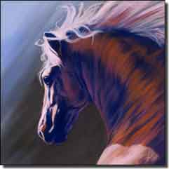 McElroy Horse Equine Art Ceramic Accent Tile 12" x 12" - KMA028AT