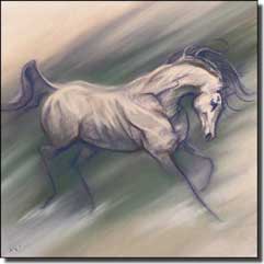 McElroy Horse Equine Ceramic Accent Tile 6" x 6" - KMA034AT