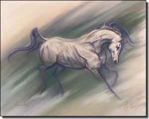 McElroy Horse Equine Ceramic Accent Tile 10" x 8" - KMA034AT