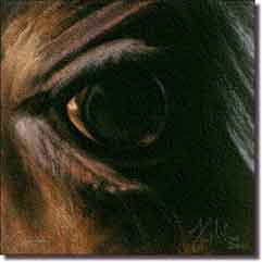 McElroy Horse Equine Glass Accent Tile 6" x 6" - KMA044AT