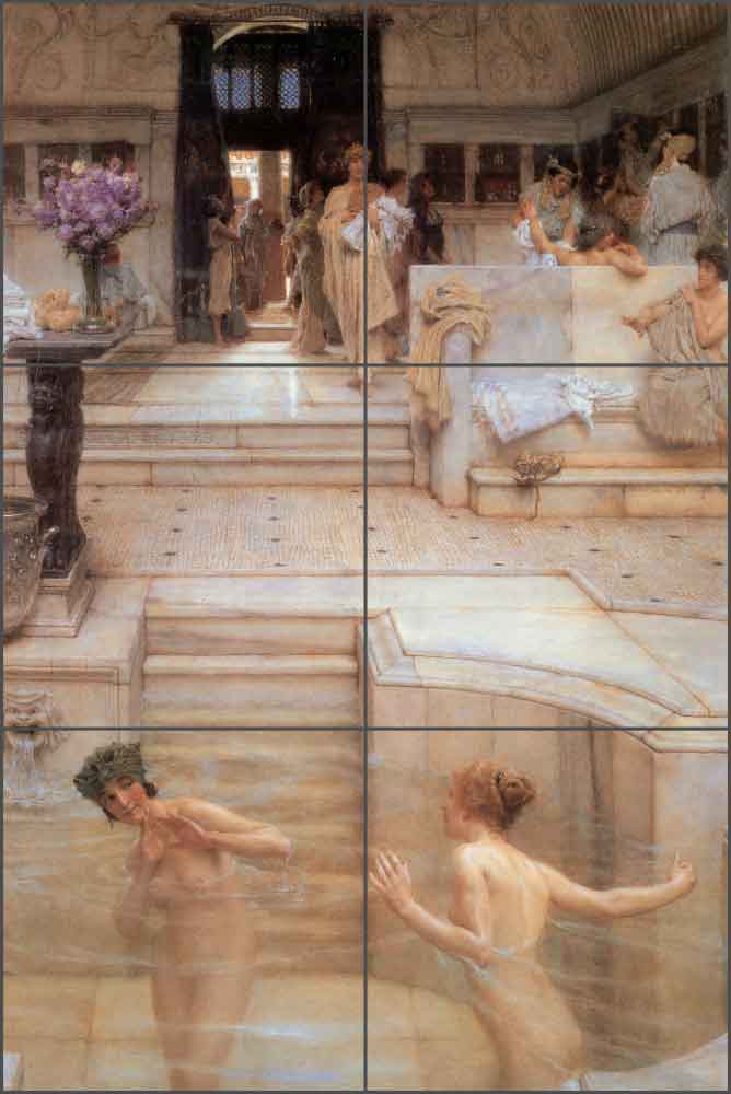 A Favourite Custom by Sir Lawrence Alma-Tadema CeramicTile Mural - LAT011